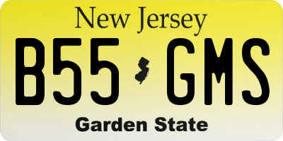 NJ license plate B55GMS