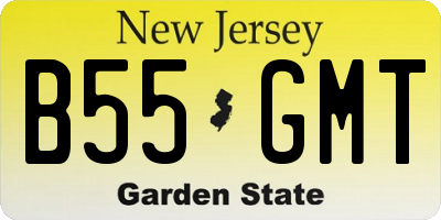 NJ license plate B55GMT