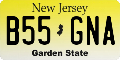 NJ license plate B55GNA