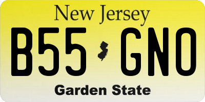 NJ license plate B55GNO