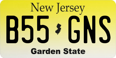 NJ license plate B55GNS