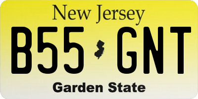 NJ license plate B55GNT