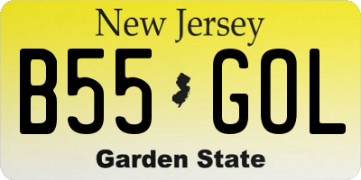 NJ license plate B55GOL