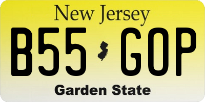 NJ license plate B55GOP
