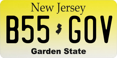 NJ license plate B55GOV