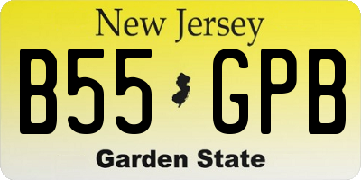 NJ license plate B55GPB