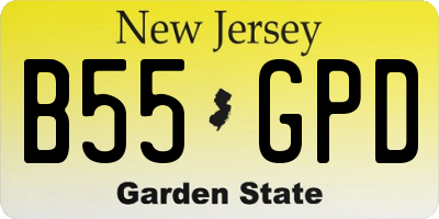NJ license plate B55GPD