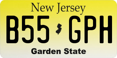 NJ license plate B55GPH