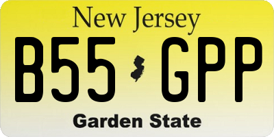 NJ license plate B55GPP