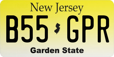 NJ license plate B55GPR