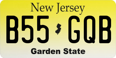 NJ license plate B55GQB