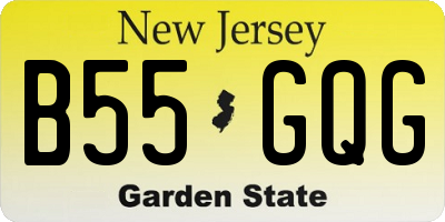NJ license plate B55GQG