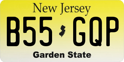 NJ license plate B55GQP