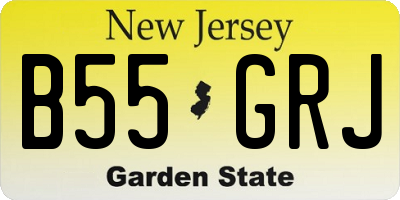 NJ license plate B55GRJ