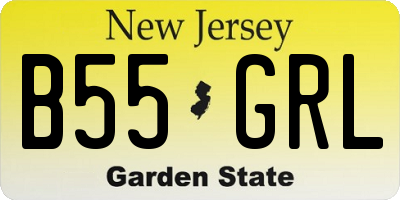 NJ license plate B55GRL