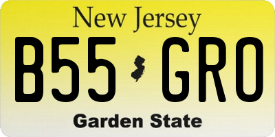 NJ license plate B55GRO