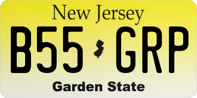 NJ license plate B55GRP