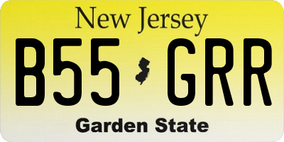NJ license plate B55GRR