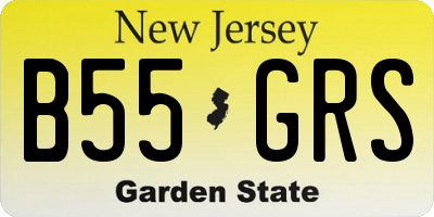 NJ license plate B55GRS