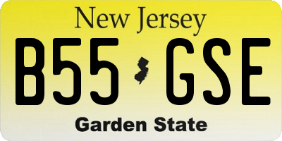 NJ license plate B55GSE