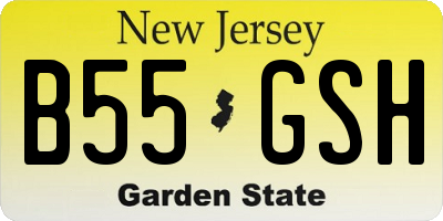 NJ license plate B55GSH