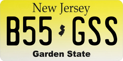 NJ license plate B55GSS