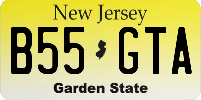 NJ license plate B55GTA