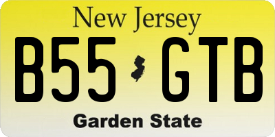NJ license plate B55GTB