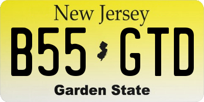 NJ license plate B55GTD