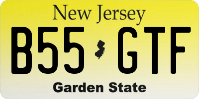 NJ license plate B55GTF