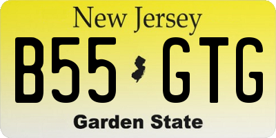 NJ license plate B55GTG
