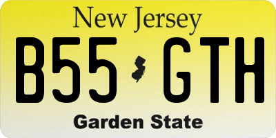 NJ license plate B55GTH