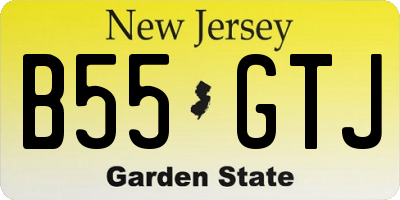 NJ license plate B55GTJ