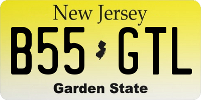 NJ license plate B55GTL