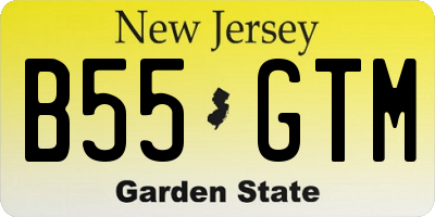 NJ license plate B55GTM