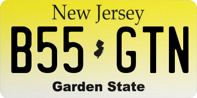 NJ license plate B55GTN