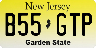 NJ license plate B55GTP
