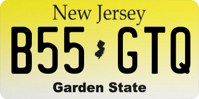NJ license plate B55GTQ