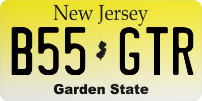 NJ license plate B55GTR