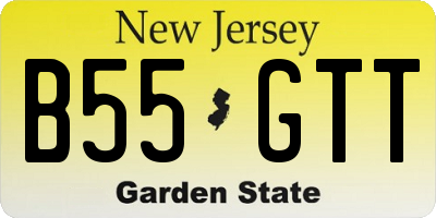 NJ license plate B55GTT