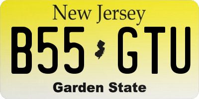NJ license plate B55GTU