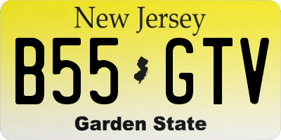 NJ license plate B55GTV