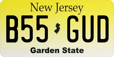 NJ license plate B55GUD