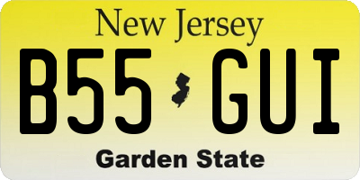 NJ license plate B55GUI