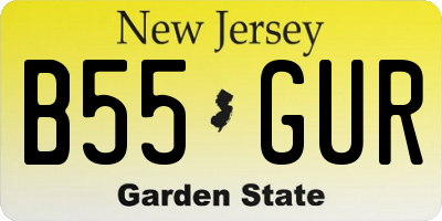 NJ license plate B55GUR