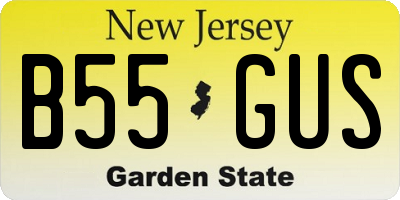NJ license plate B55GUS