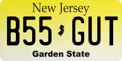 NJ license plate B55GUT
