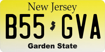 NJ license plate B55GVA