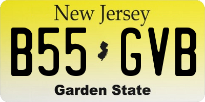 NJ license plate B55GVB