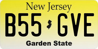 NJ license plate B55GVE